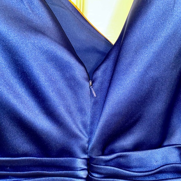 David’s Bridal Knee-Length Blue Dress SOLD - Picture 4 of 7